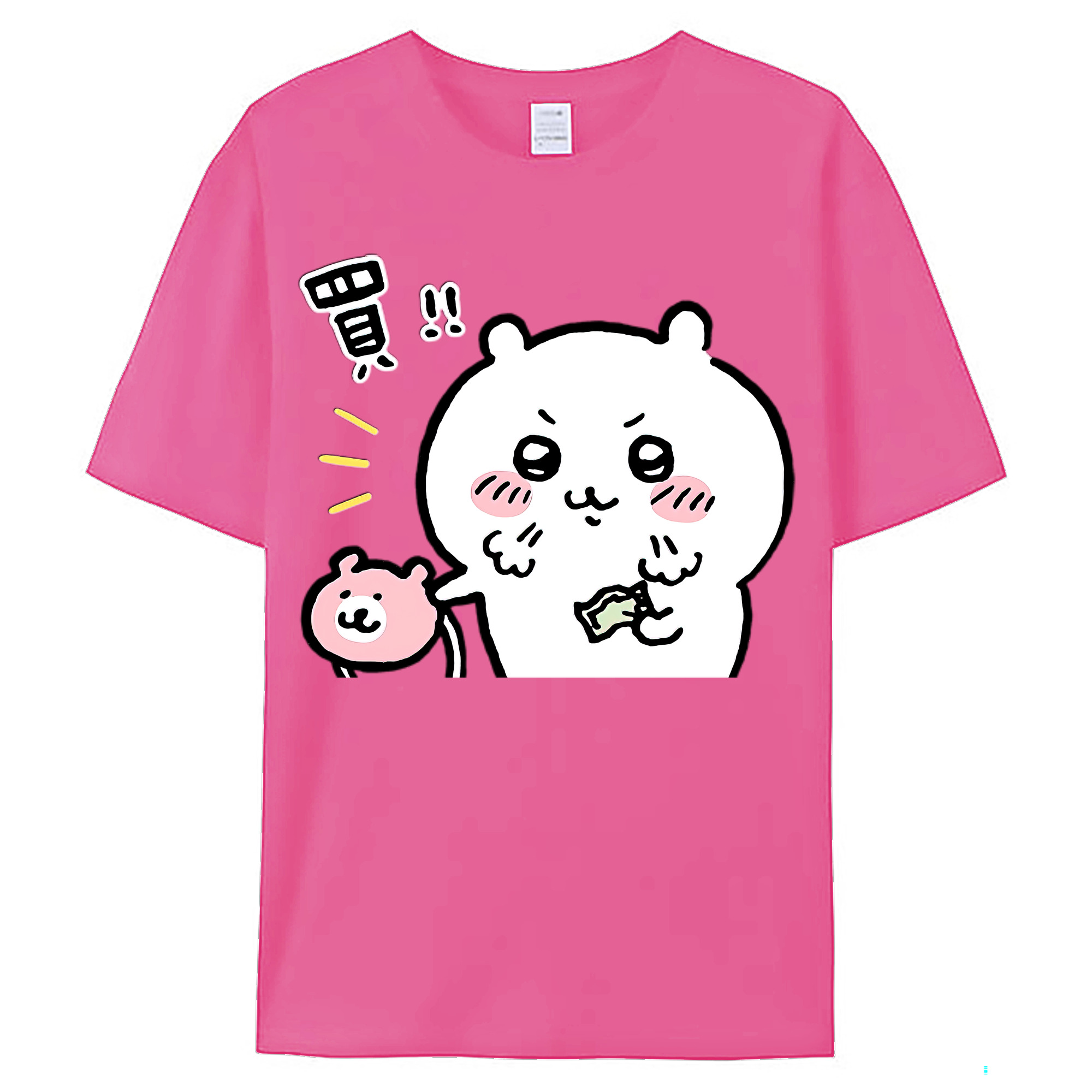 （画像用） ちいかわ ちいかわ Chii-kawa chiikawa レディースカジュアルプリントTシャツ（綿100％）